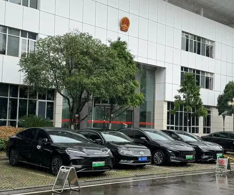 谁说电车成不了“公务车”？如今的政府大院“停满”国产新能源！